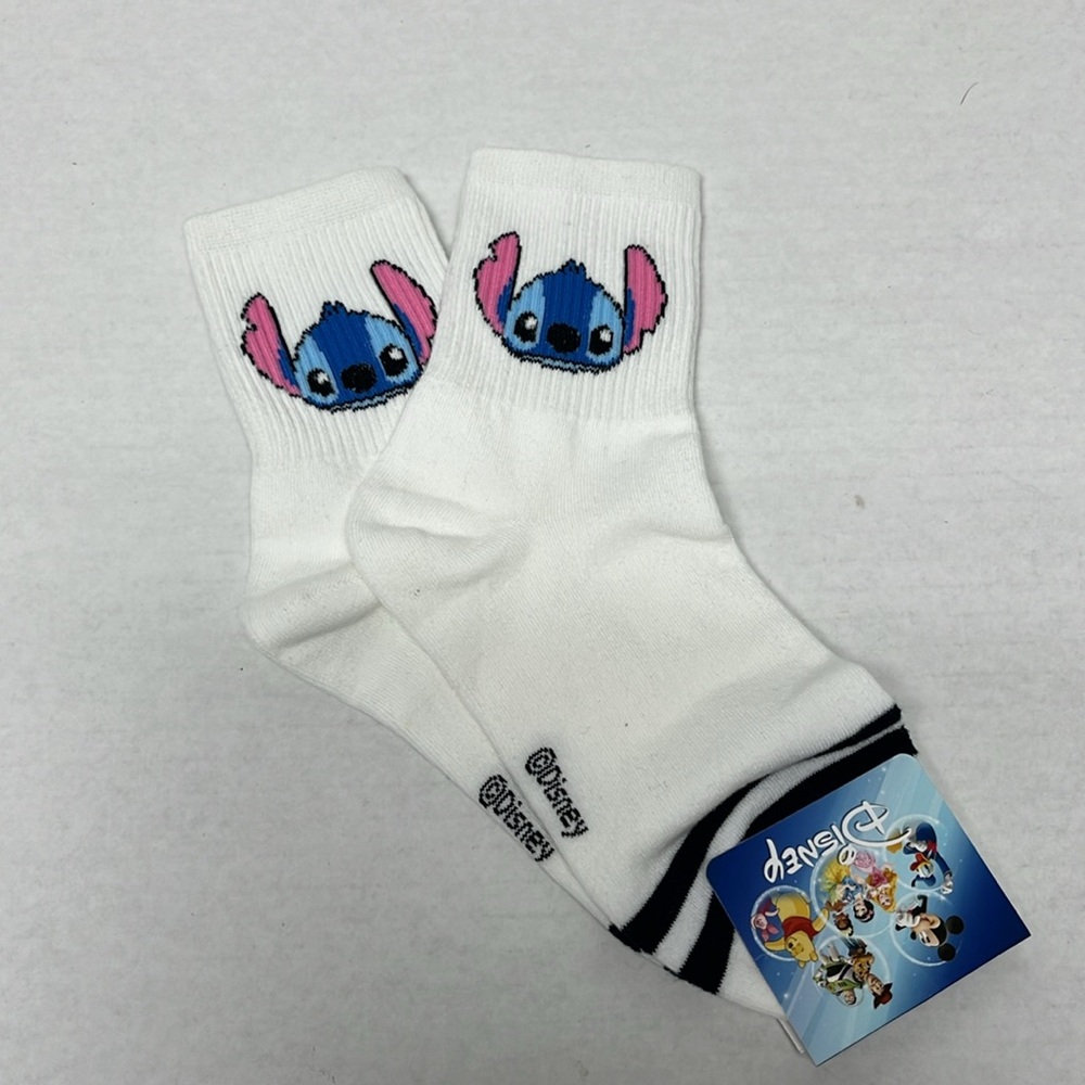 NWT Women’s Disney Stitch white ankle Crew Socks –  Lilo & Stitch disney world